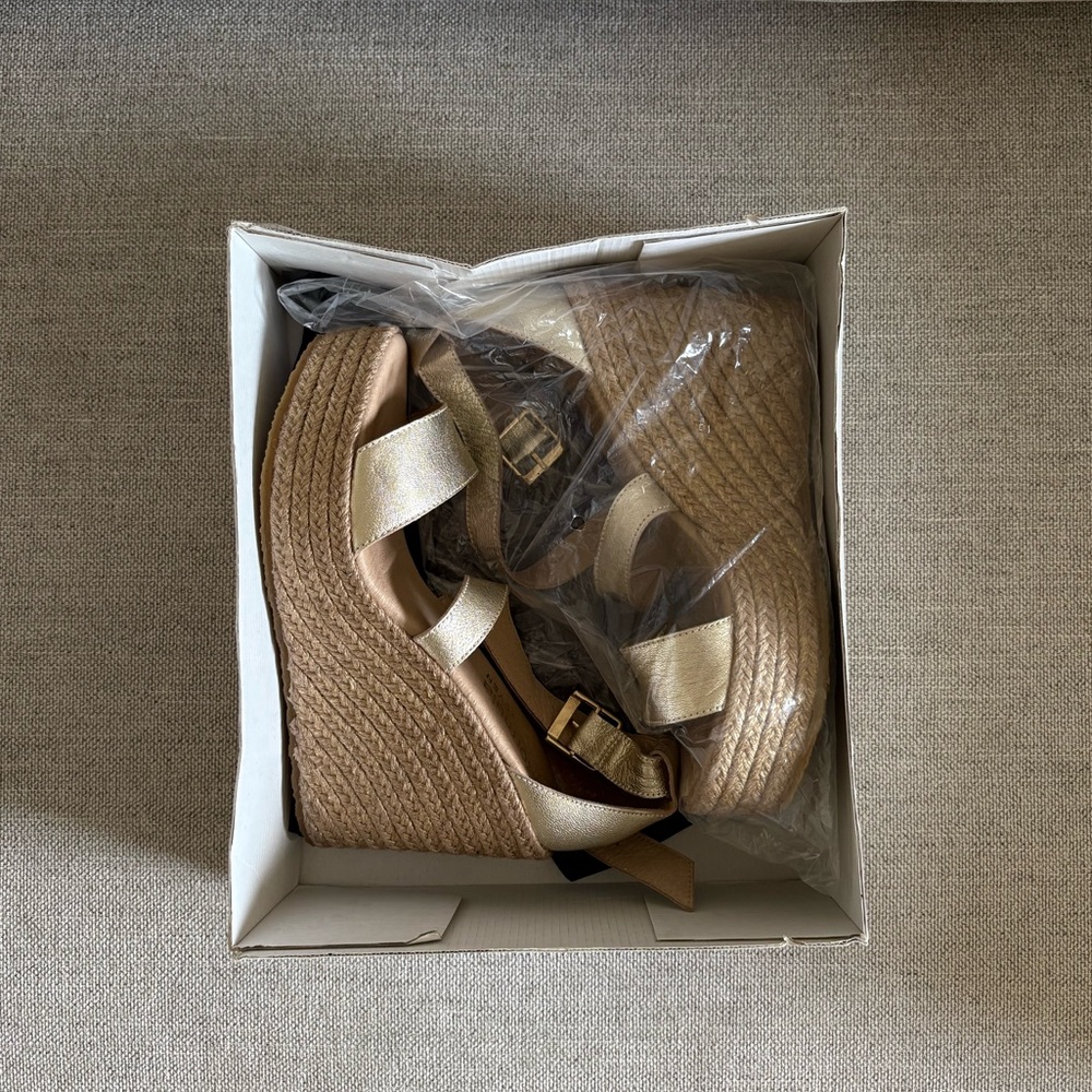 Gold Jute Wedges